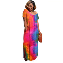 Load image into Gallery viewer, Tie Dye V-Neck Maxi Dress
