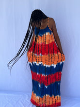 Load image into Gallery viewer, Tie dye spaghetti strap maxi dress
